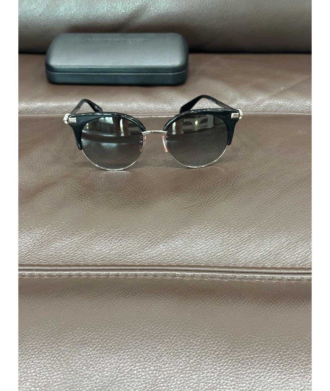 ALEXANDER MCQUEEN Черные пластиковые солнцезащитные очки, фото 6