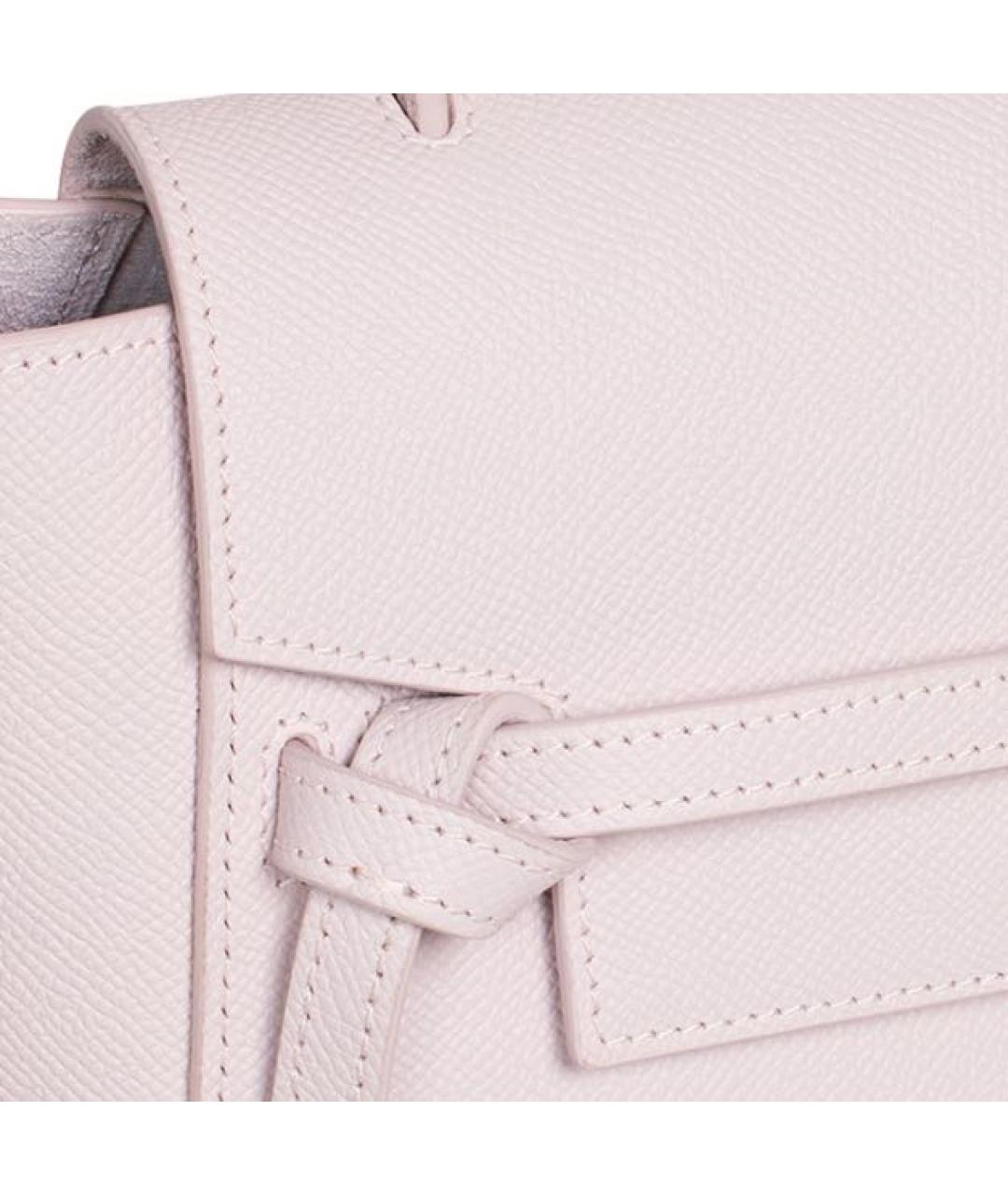CELINE PRE-OWNED Розовая кожаная сумка через плечо, фото 5