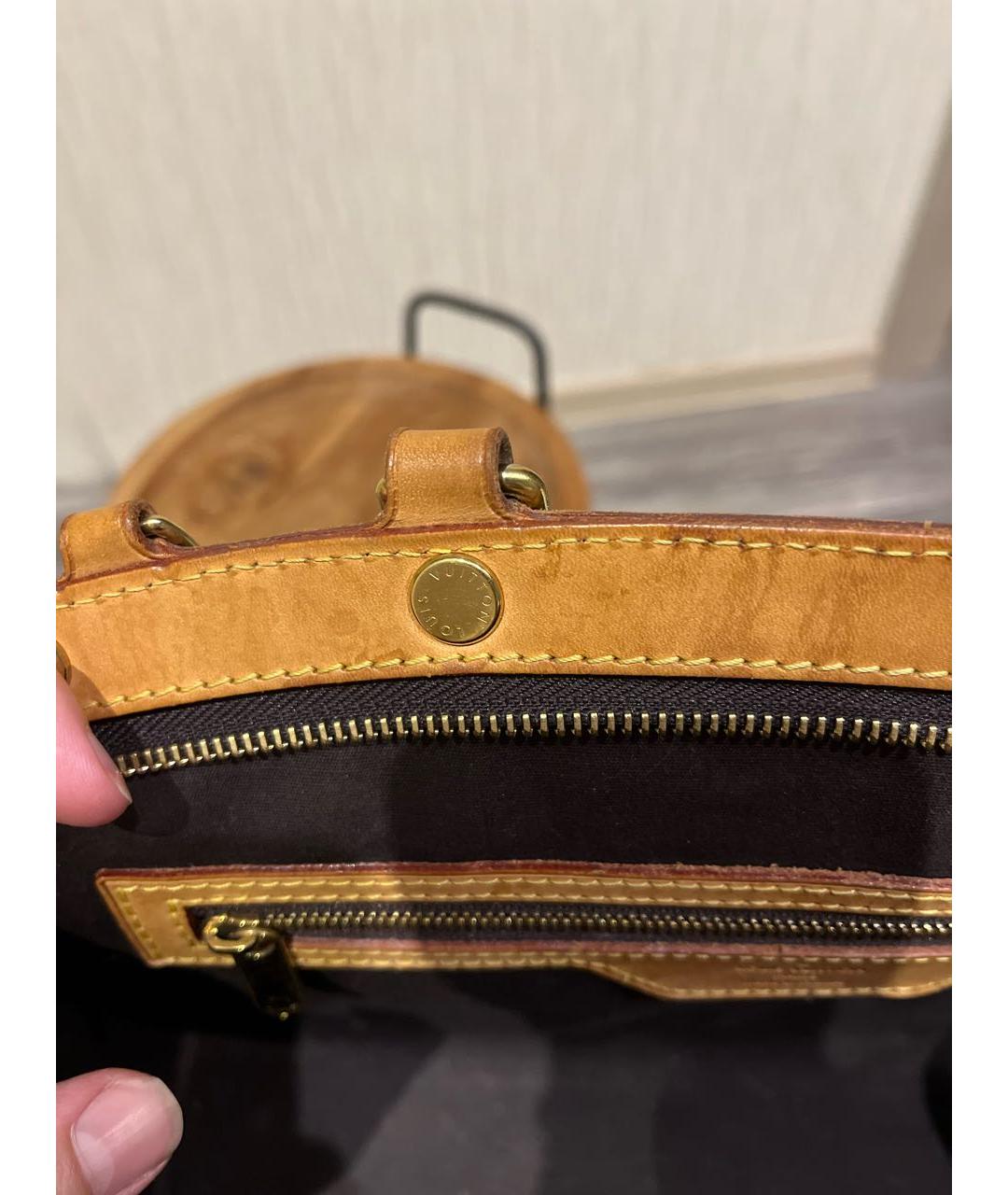 LOUIS VUITTON Бордовая сумка с короткими ручками из лакированной кожи, фото 6