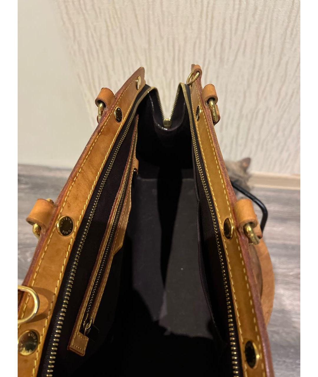 LOUIS VUITTON Бордовая сумка с короткими ручками из лакированной кожи, фото 4