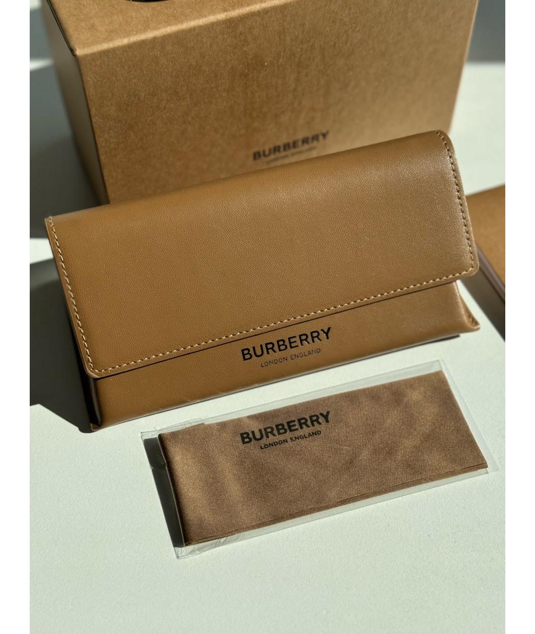 BURBERRY Белые пластиковые солнцезащитные очки, фото 7