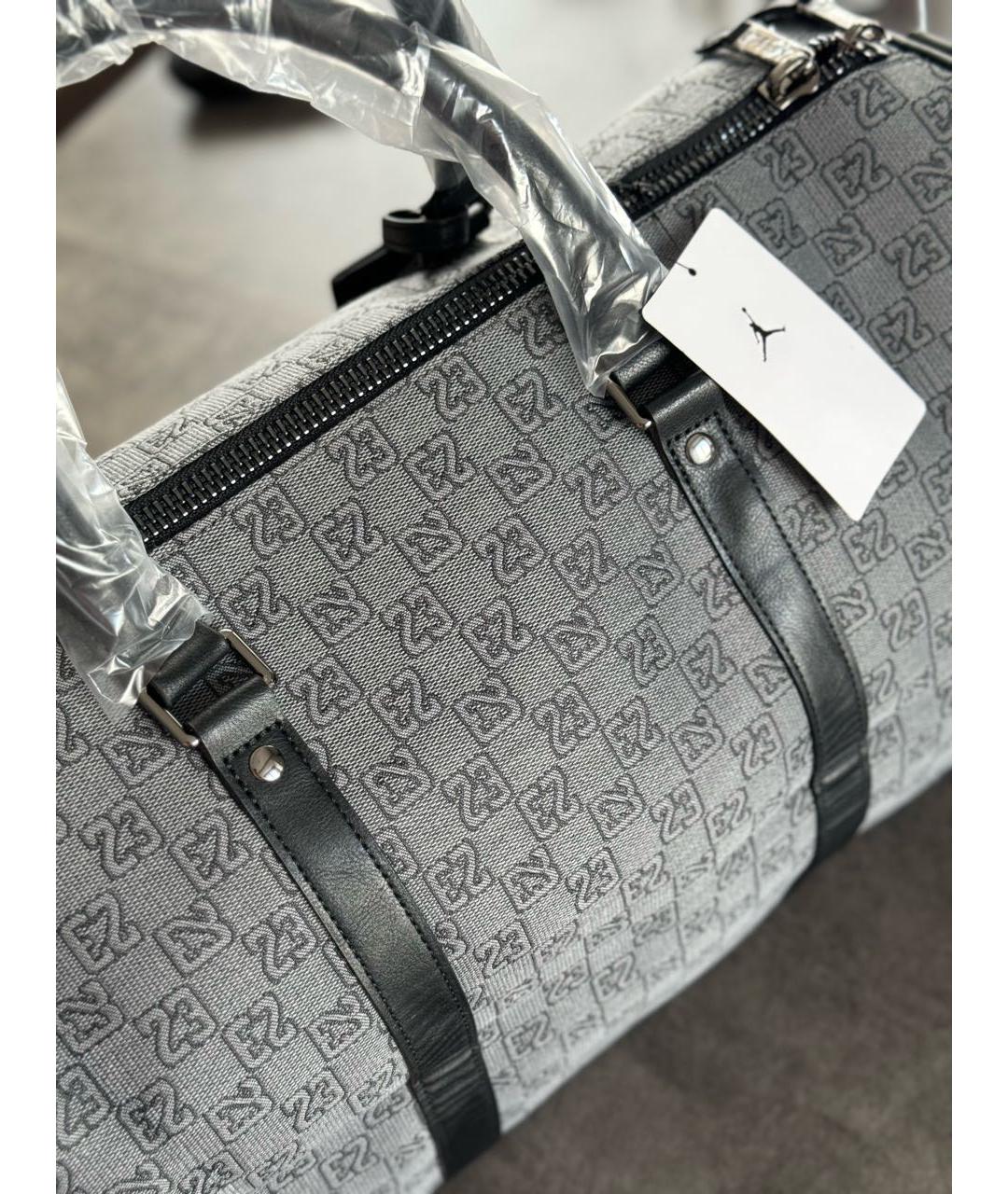 JORDAN Серая тканевая дорожная/спортивная сумка, фото 6