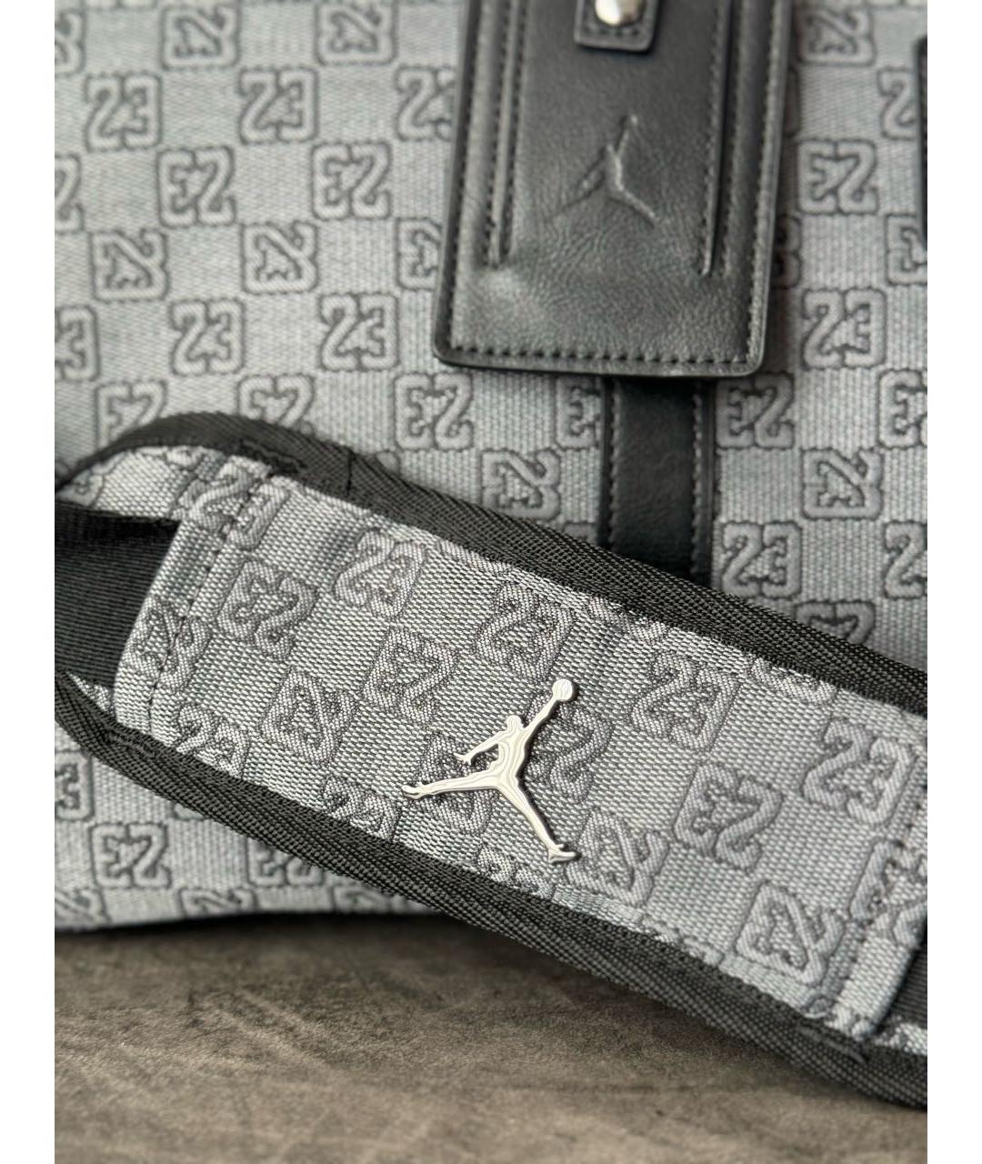 JORDAN Серая тканевая дорожная/спортивная сумка, фото 4