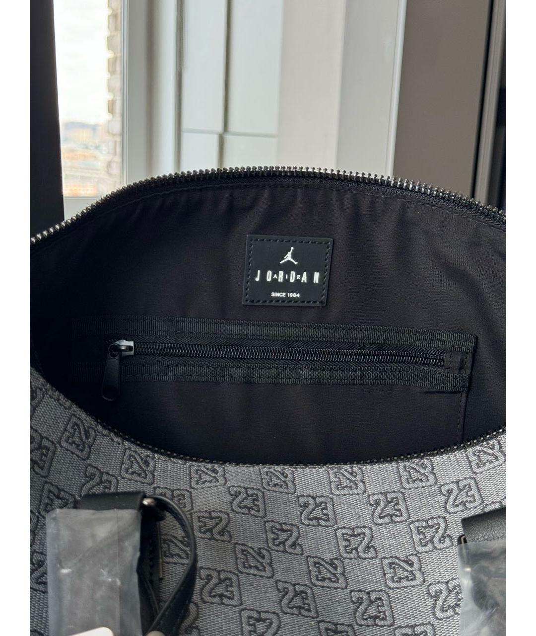JORDAN Серая тканевая дорожная/спортивная сумка, фото 8