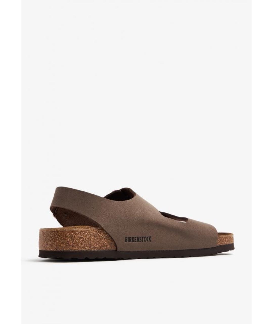 BIRKENSTOCK Коричневые кожаные сандалии, фото 2