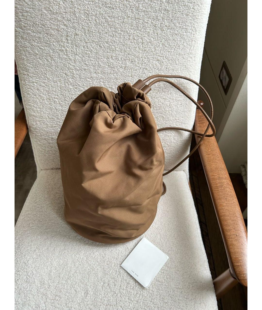 THE ROW Коричневый тканевый рюкзак, фото 4