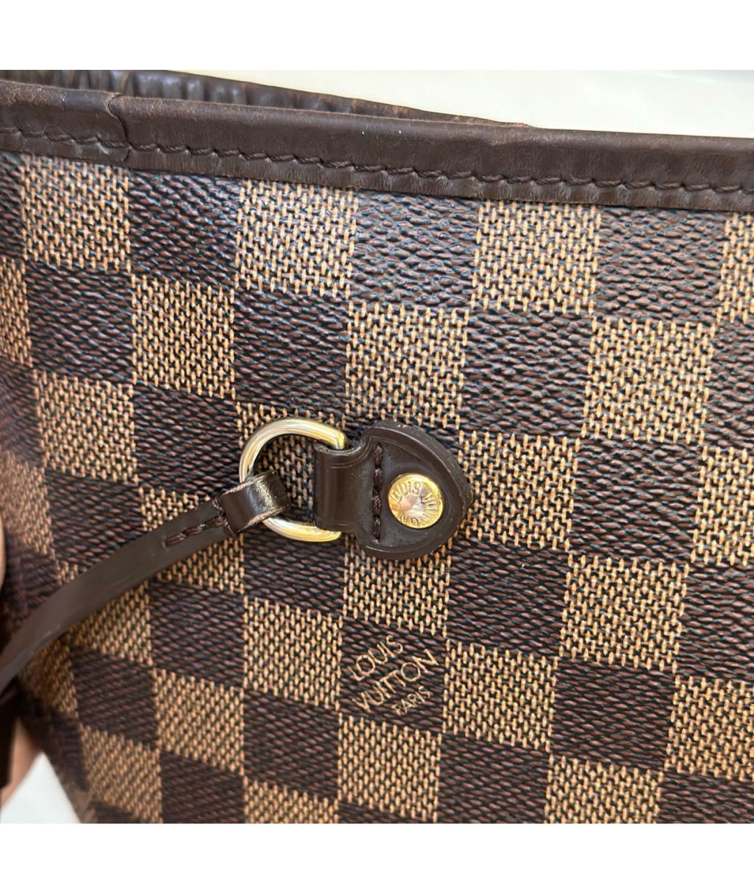 LOUIS VUITTON PRE-OWNED Коричневая кожаная сумка тоут, фото 7