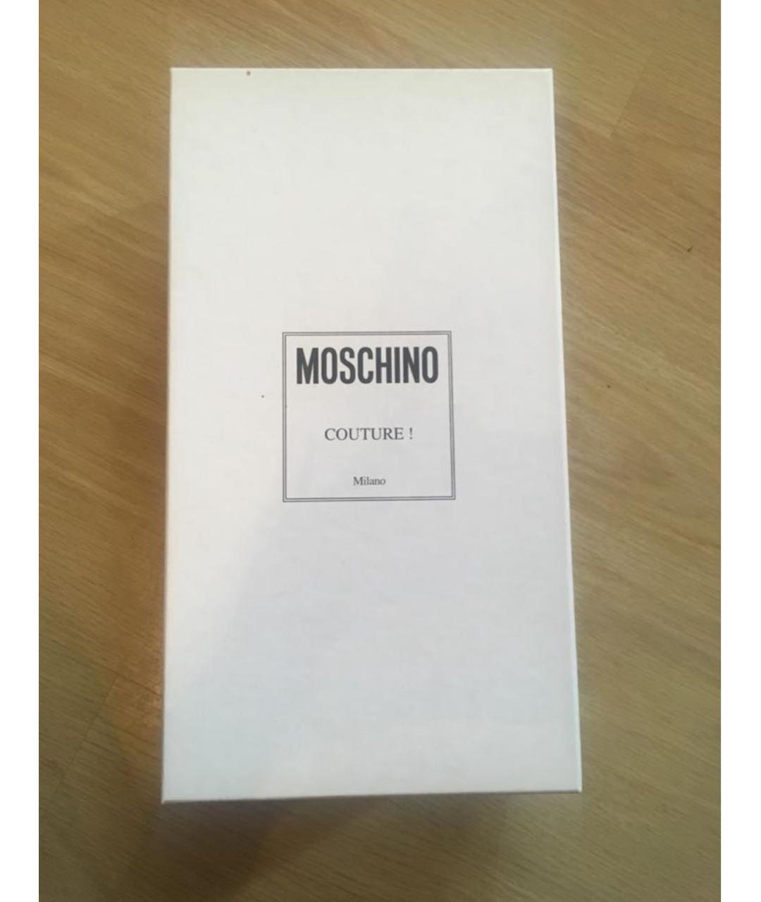 MOSCHINO Черные кожаные балетки, фото 7