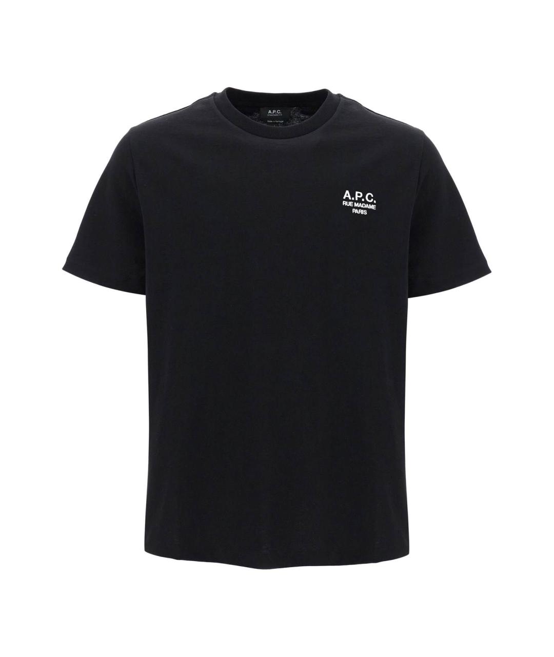 A.P.C. Черная хлопковая футболка, фото 1