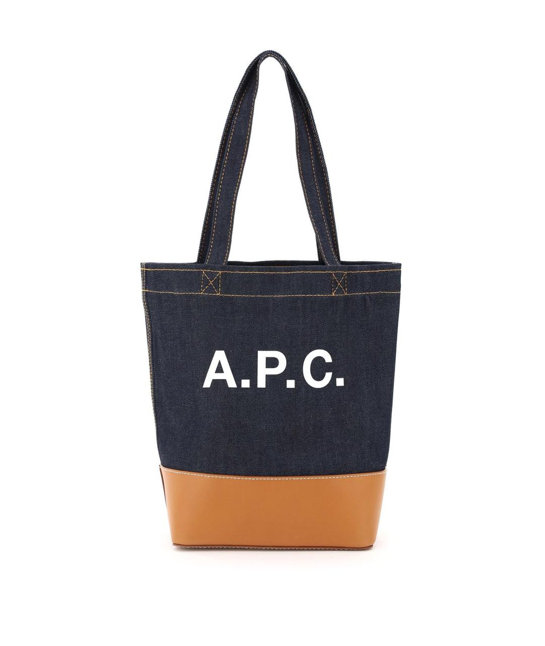 A.P.C. Темно-синяя сумка тоут, фото 2