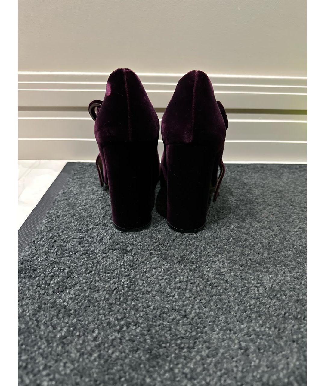 GIANVITO ROSSI Фиолетовые бархатные туфли, фото 4