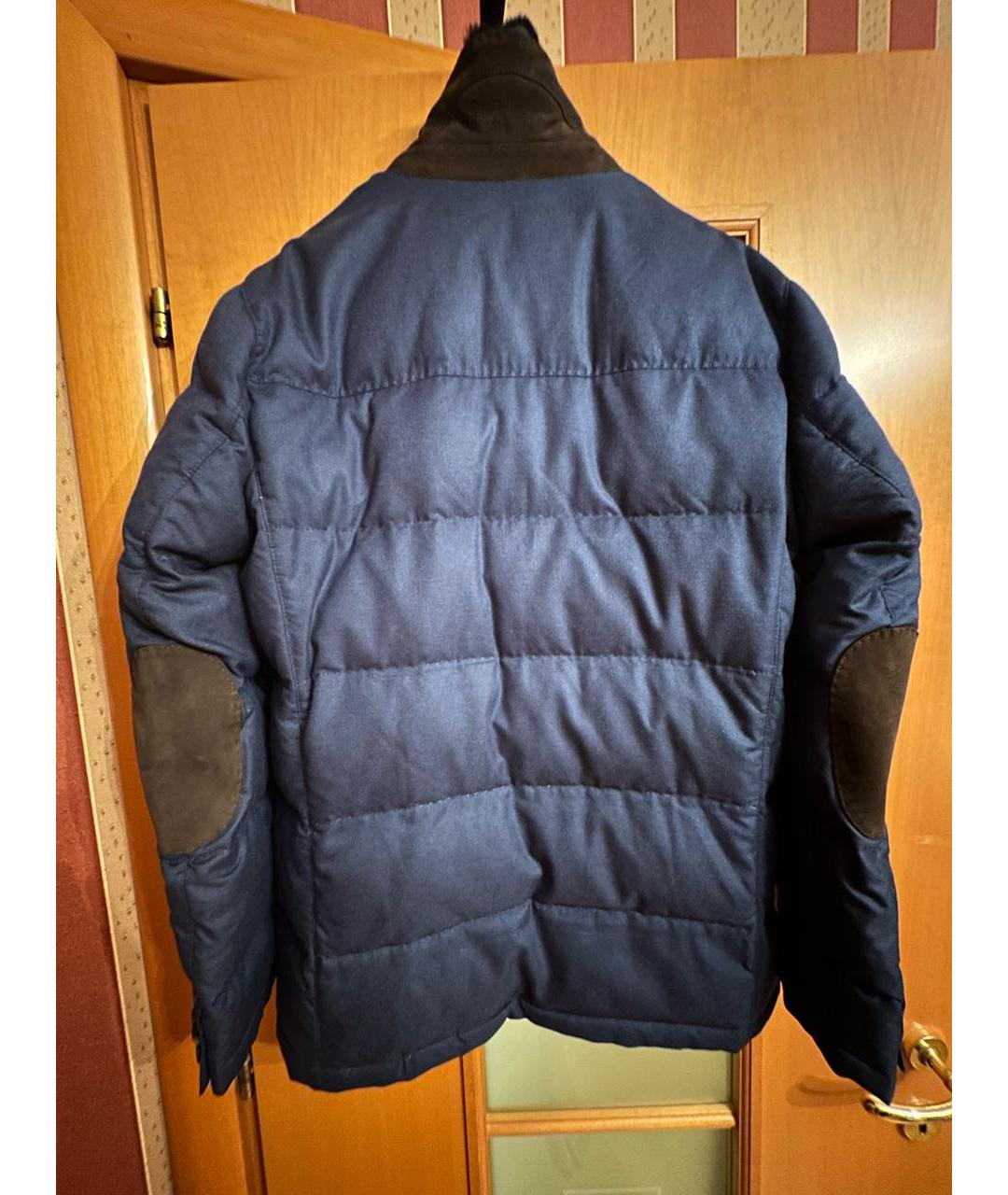 KITON Синяя шелковая куртка, фото 2