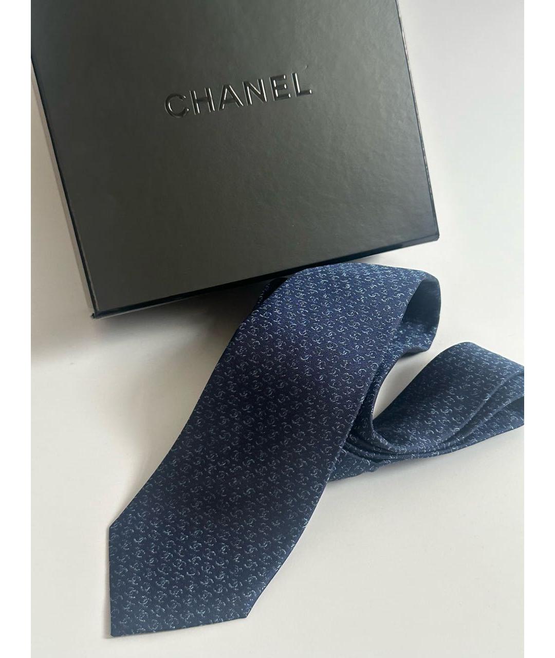 CHANEL Темно-синий галстук, фото 6