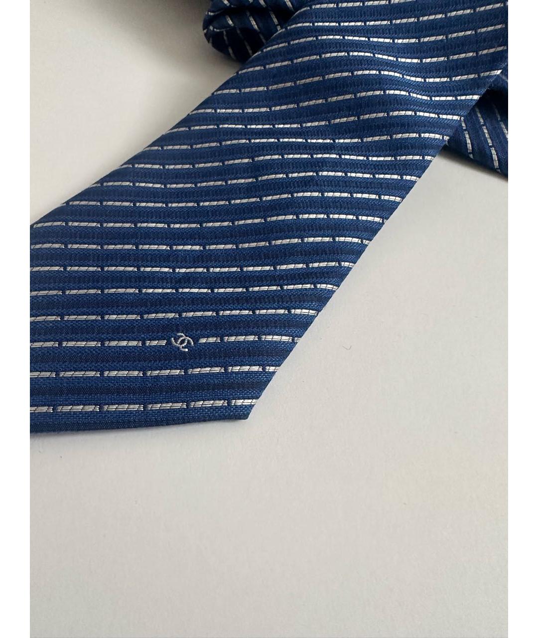 CHANEL PRE-OWNED Синий галстук, фото 4