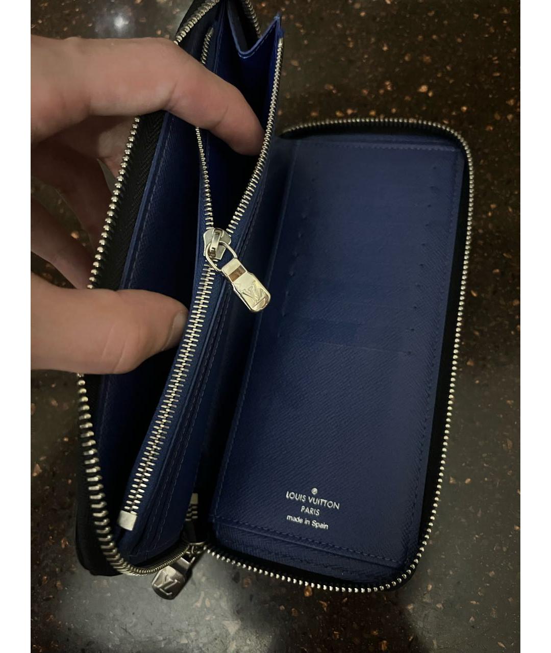 LOUIS VUITTON PRE-OWNED Синий кожаный кошелек, фото 5