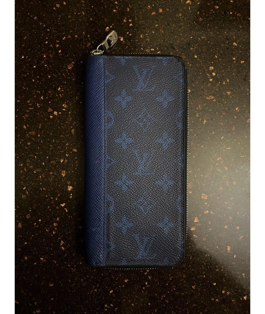 LOUIS VUITTON PRE-OWNED Синий кожаный кошелек, фото 8