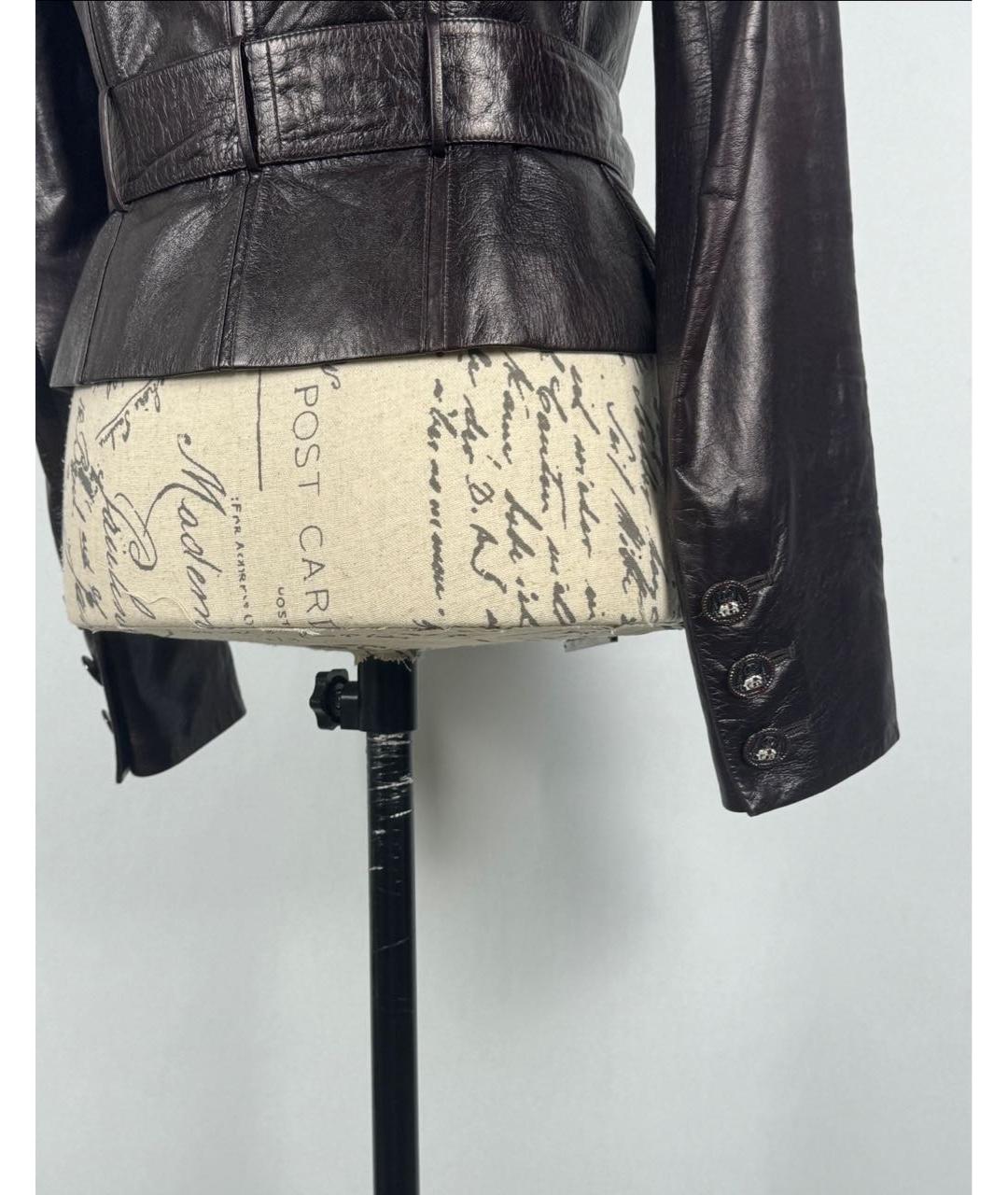 CHANEL Коричневый кожаный жакет/пиджак, фото 8