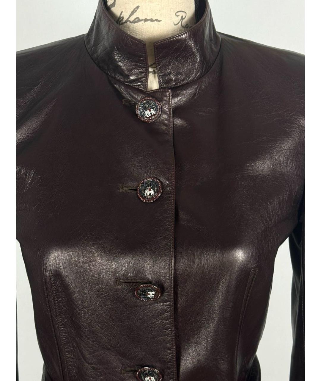 CHANEL Коричневый кожаный жакет/пиджак, фото 5