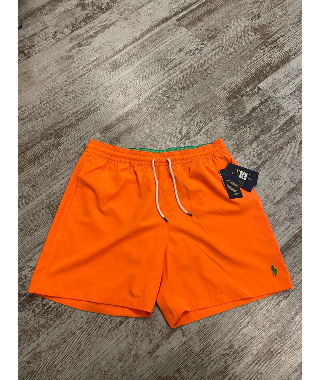 POLO RALPH LAUREN Оранжевое полиэстеровые шорты, фото 6