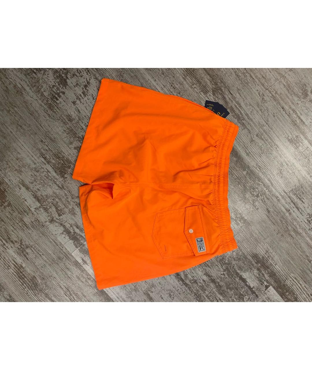 POLO RALPH LAUREN Оранжевое полиэстеровые шорты, фото 2