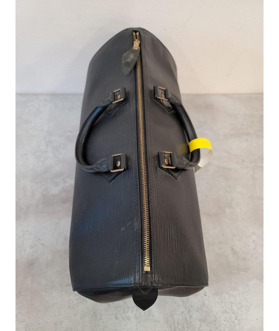 LOUIS VUITTON PRE-OWNED Черная кожаная дорожная/спортивная сумка, фото 4