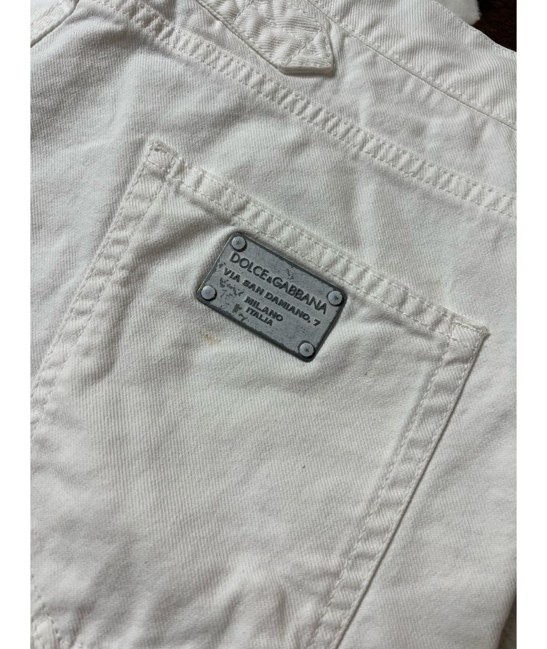 DOLCE&GABBANA Белые хлопковые шорты, фото 5