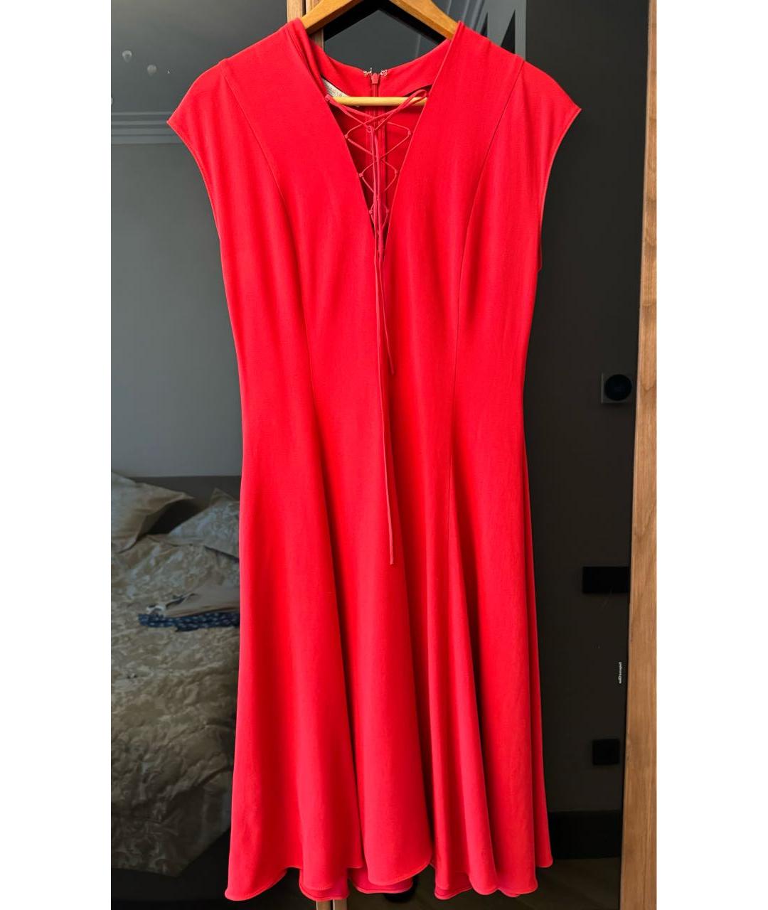STELLA MCCARTNEY Красное шелковое повседневное платье, фото 7