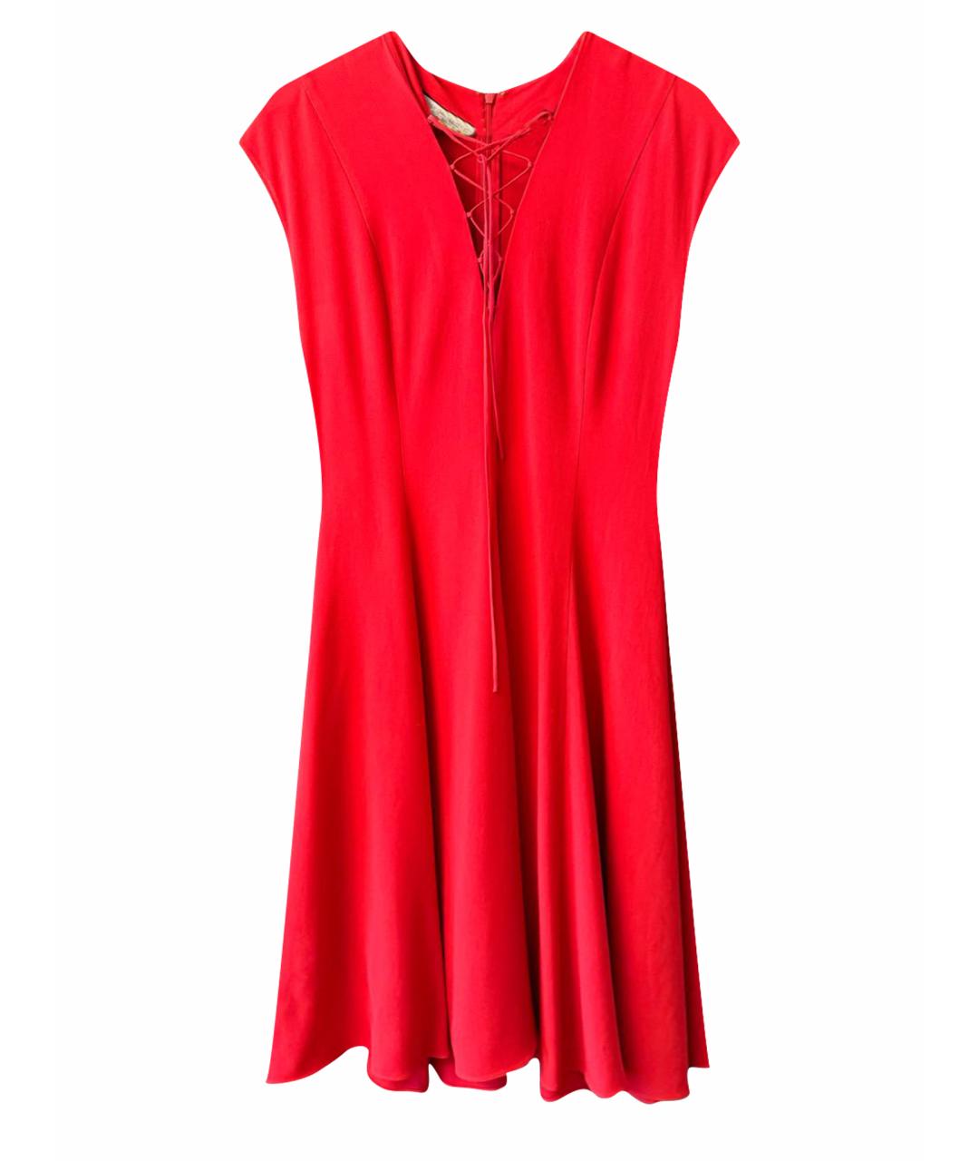 STELLA MCCARTNEY Красное шелковое повседневное платье, фото 1