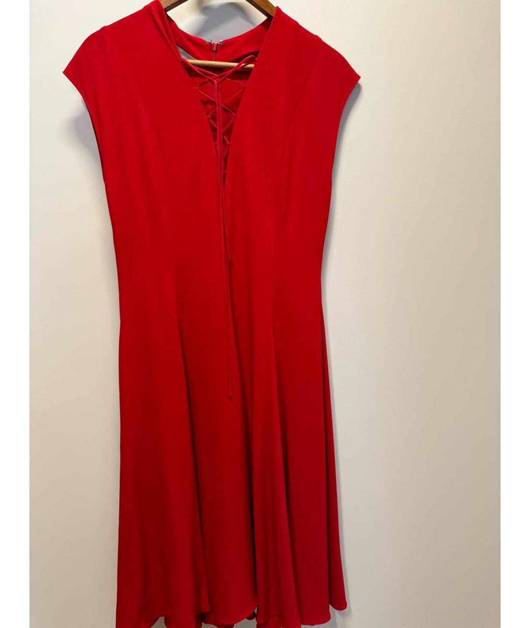 STELLA MCCARTNEY Красное шелковое повседневное платье, фото 2