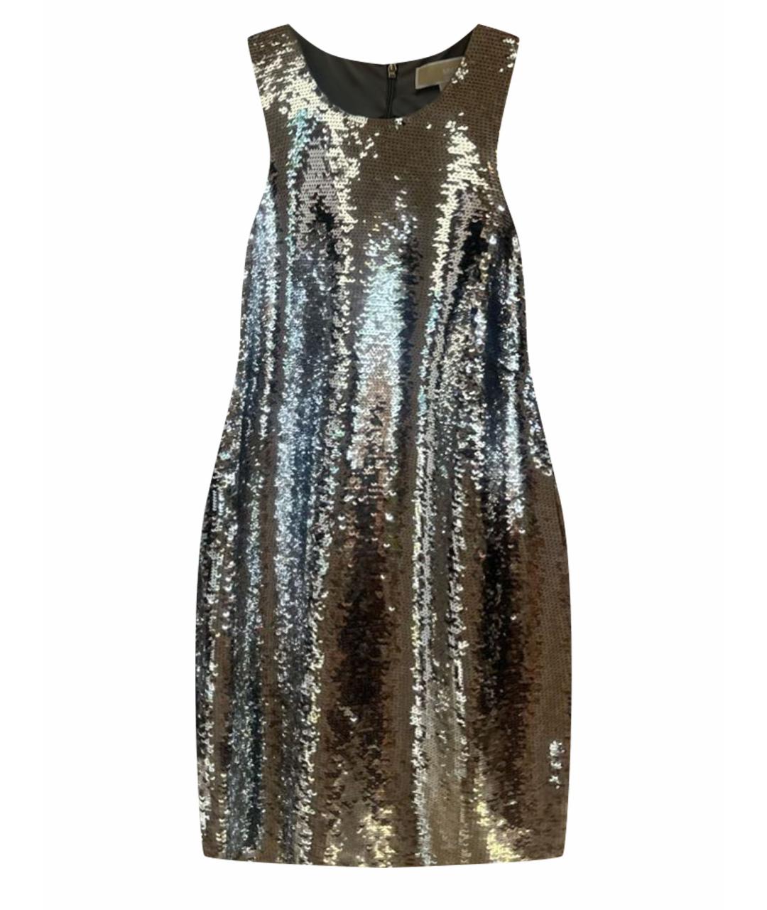 MICHAEL KORS Серебряное полиэстеровое коктейльное платье, фото 1