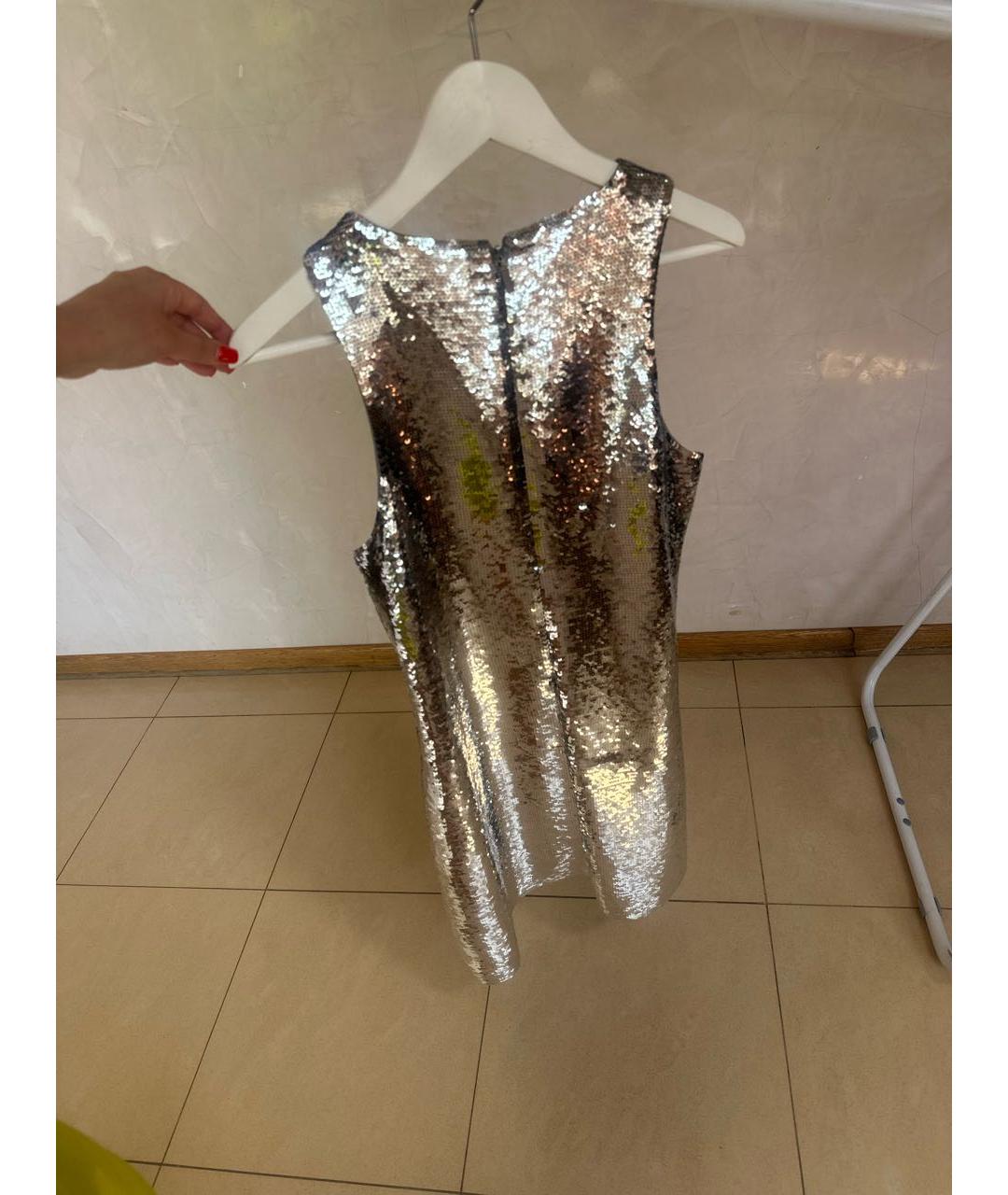 MICHAEL KORS Серебряное полиэстеровое коктейльное платье, фото 2