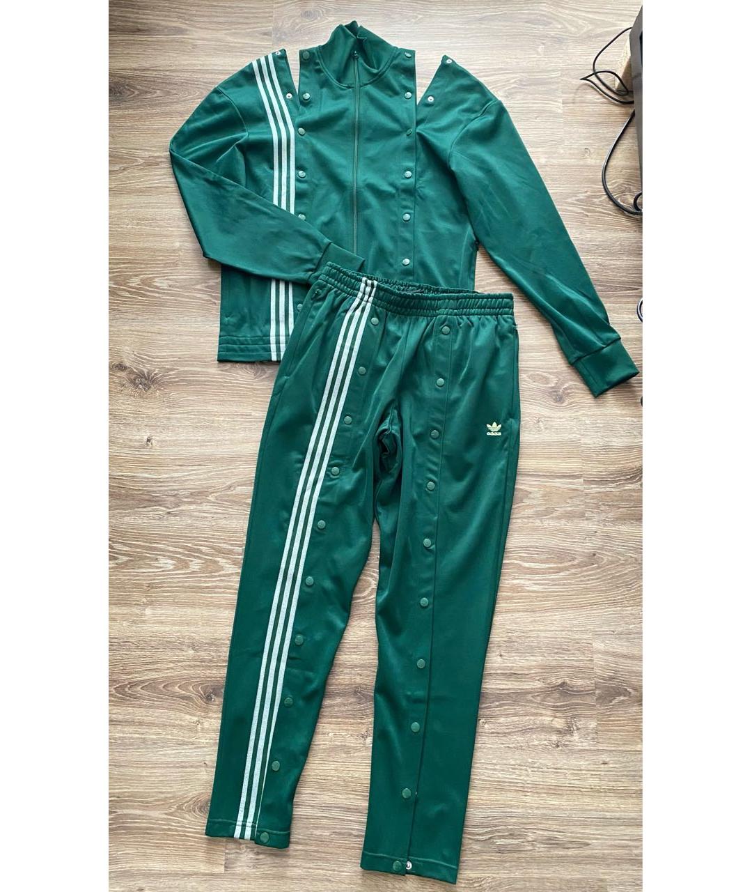 ADIDAS Зеленый хлопко-эластановый спортивные костюмы, фото 8