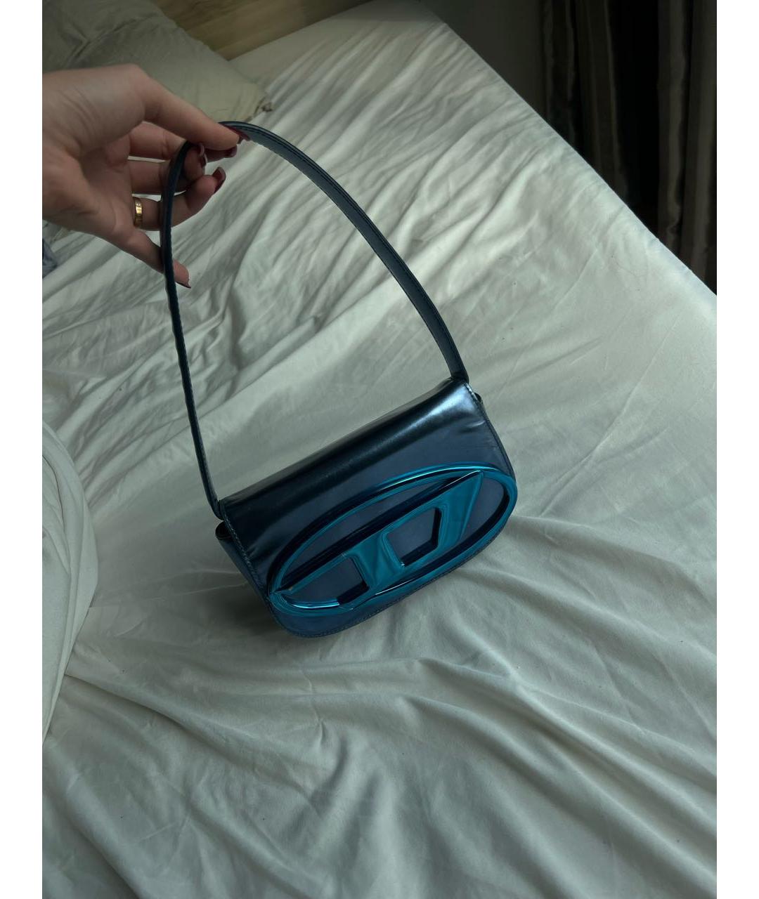 DIESEL Синяя сумка с короткими ручками, фото 2