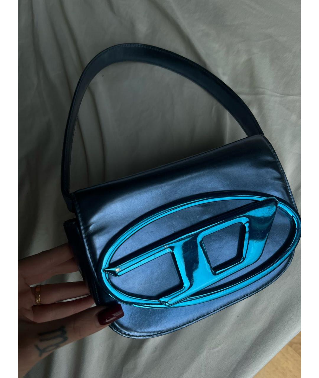 DIESEL Синяя сумка с короткими ручками, фото 7