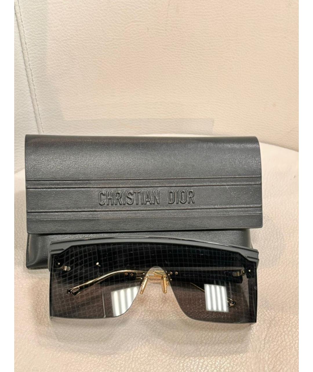 CHRISTIAN DIOR PRE-OWNED Антрацитовые пластиковые солнцезащитные очки, фото 7
