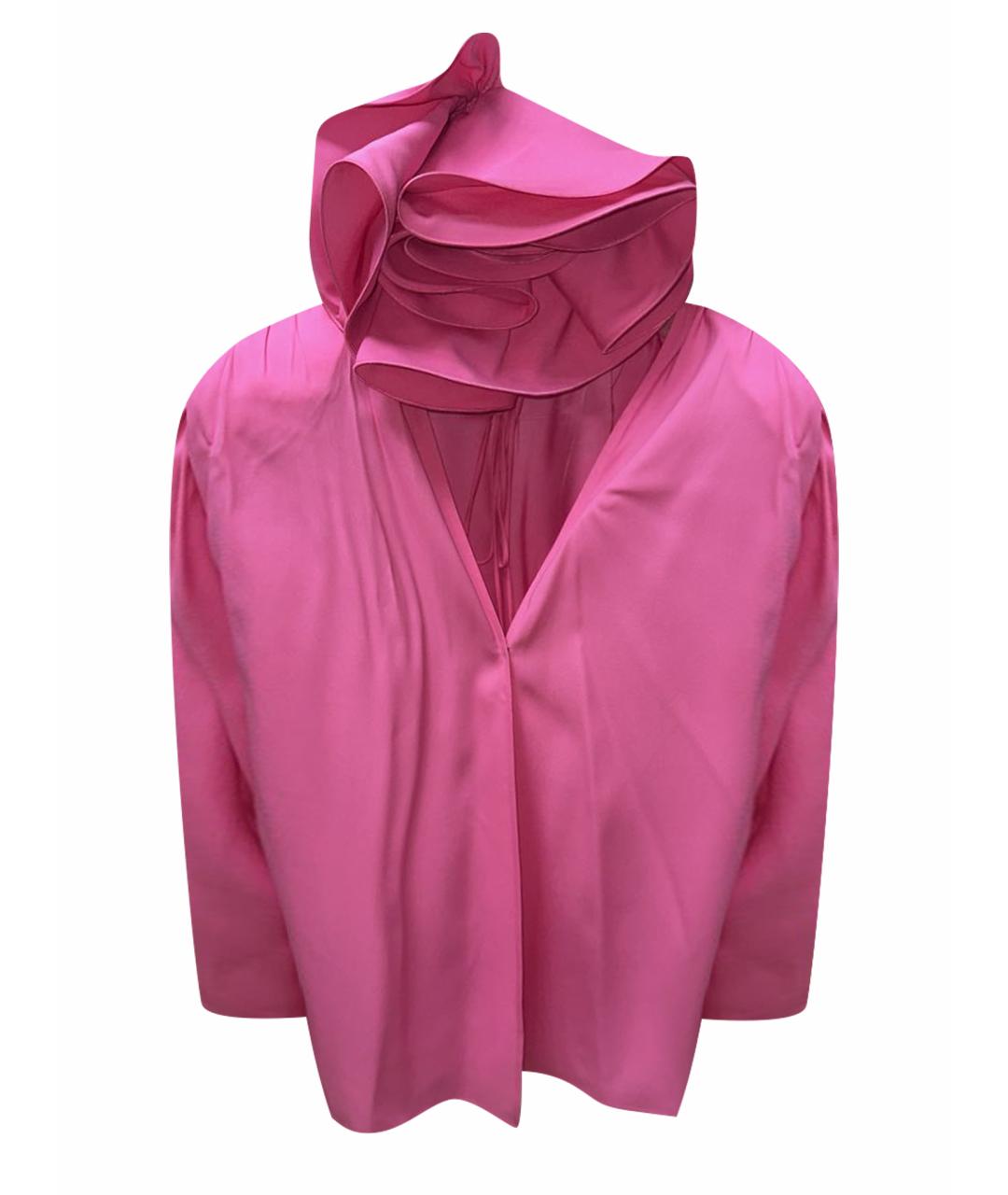 MAGDA BUTRYM Розовая шелковая блузы, фото 1