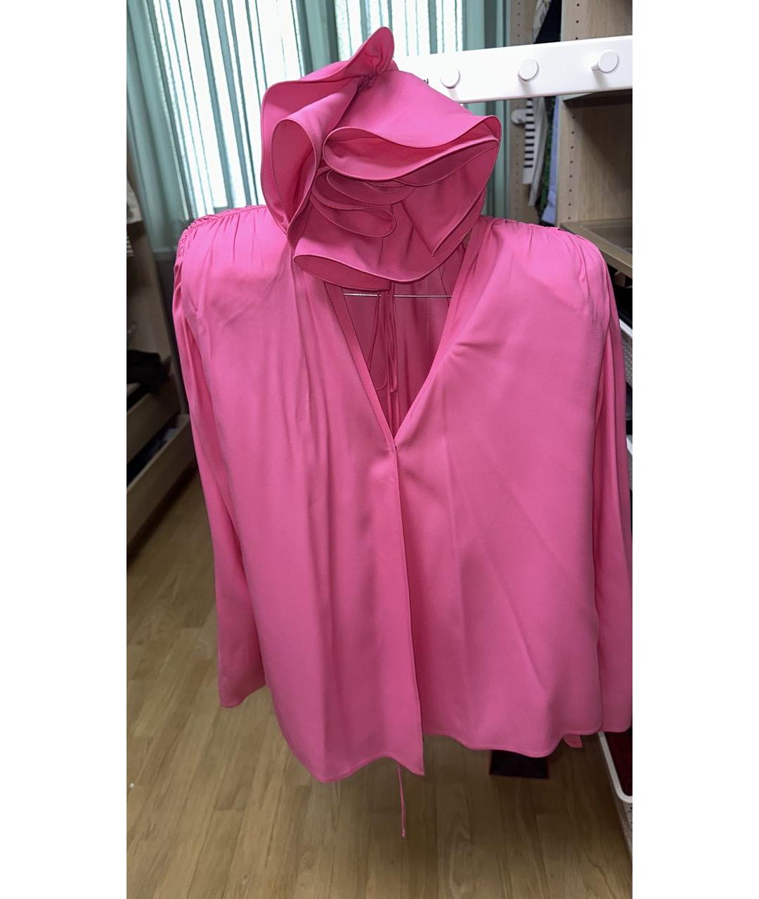 MAGDA BUTRYM Розовая шелковая блузы, фото 5