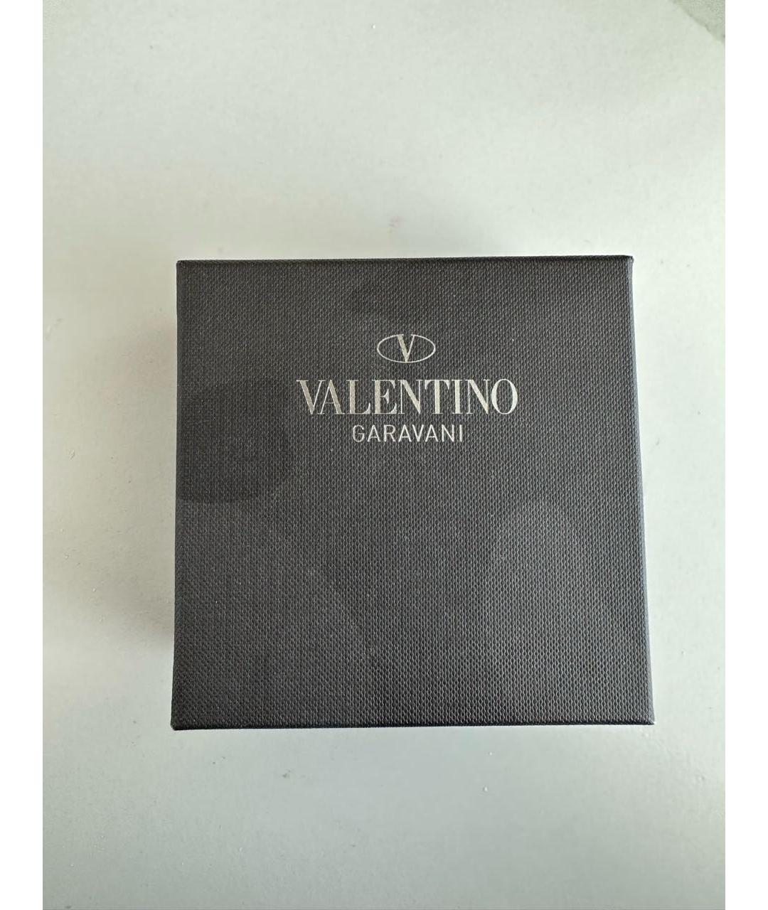 VALENTINO Черный кожаный браслет, фото 5