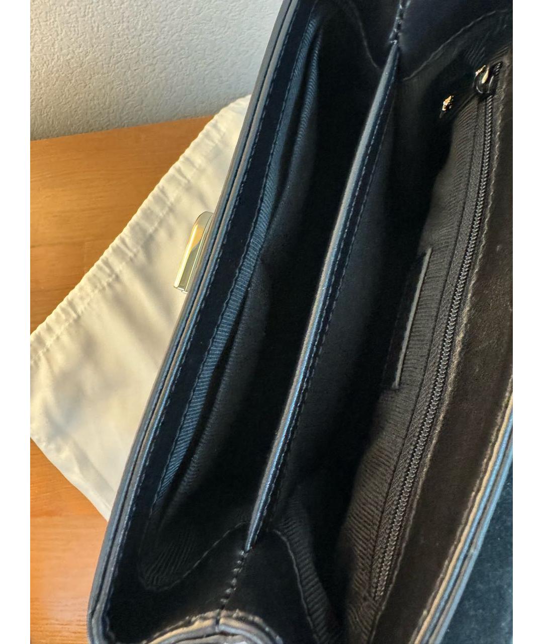 FURLA Черная кожаная сумка с короткими ручками, фото 9