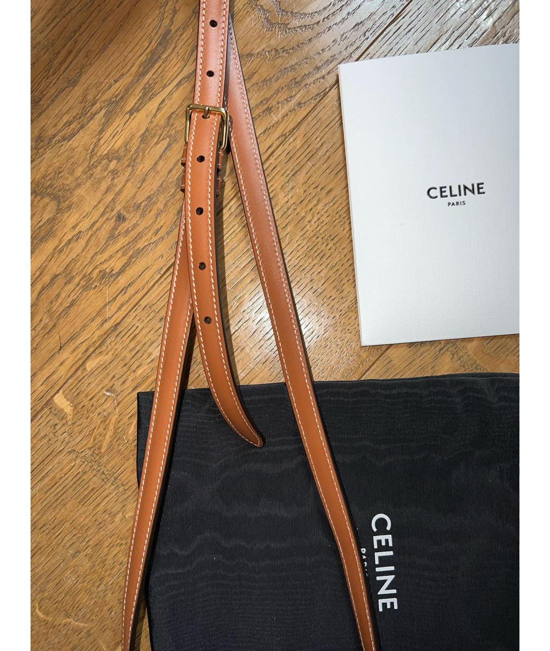 CELINE PRE-OWNED Коричневая кожаная сумка через плечо, фото 2