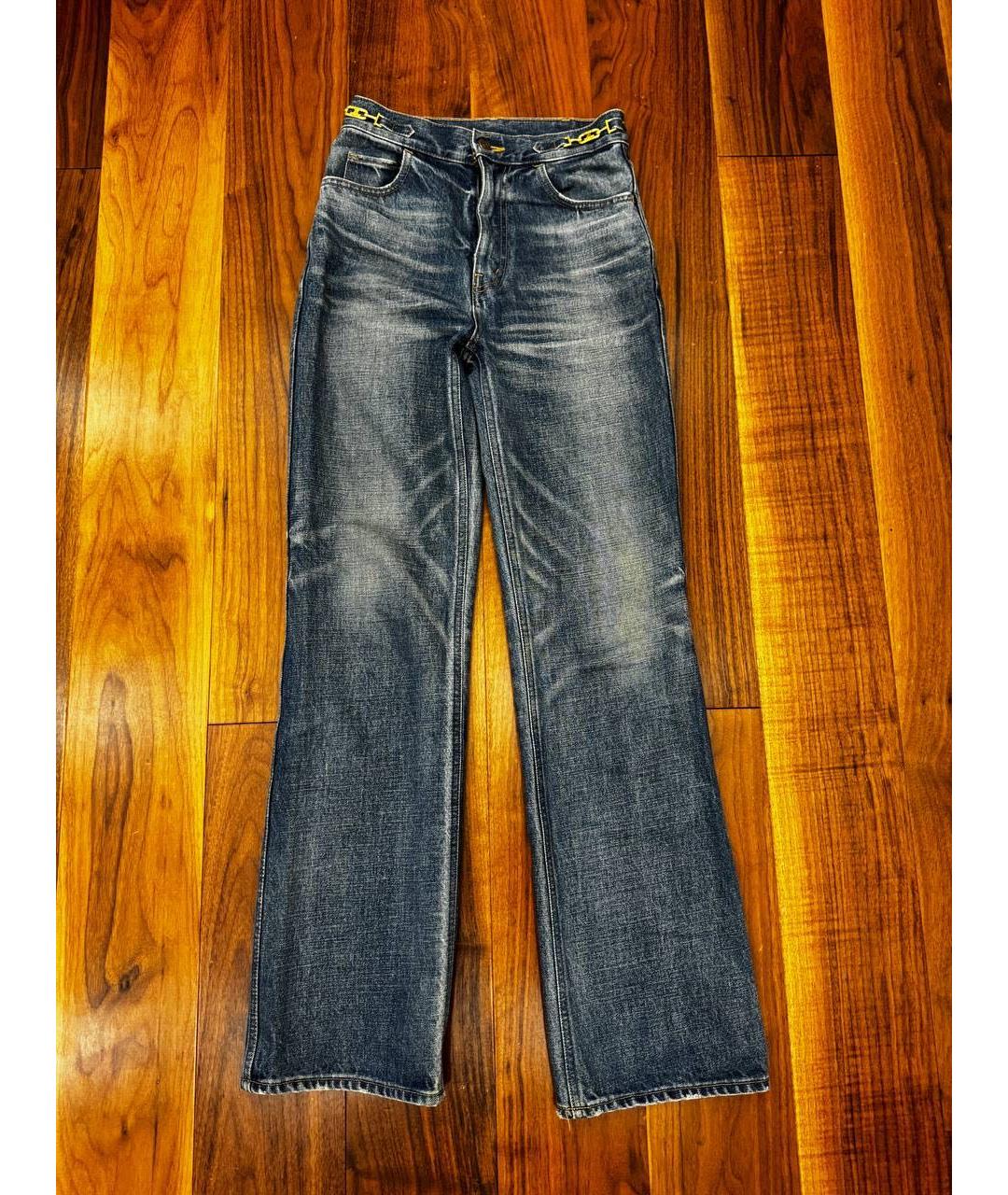 CELINE Темно-синие прямые джинсы, фото 5