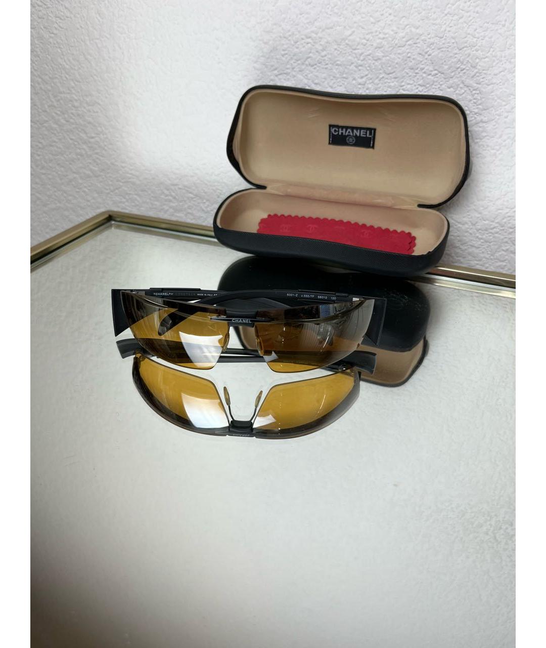 CHANEL Коричневые солнцезащитные очки, фото 3