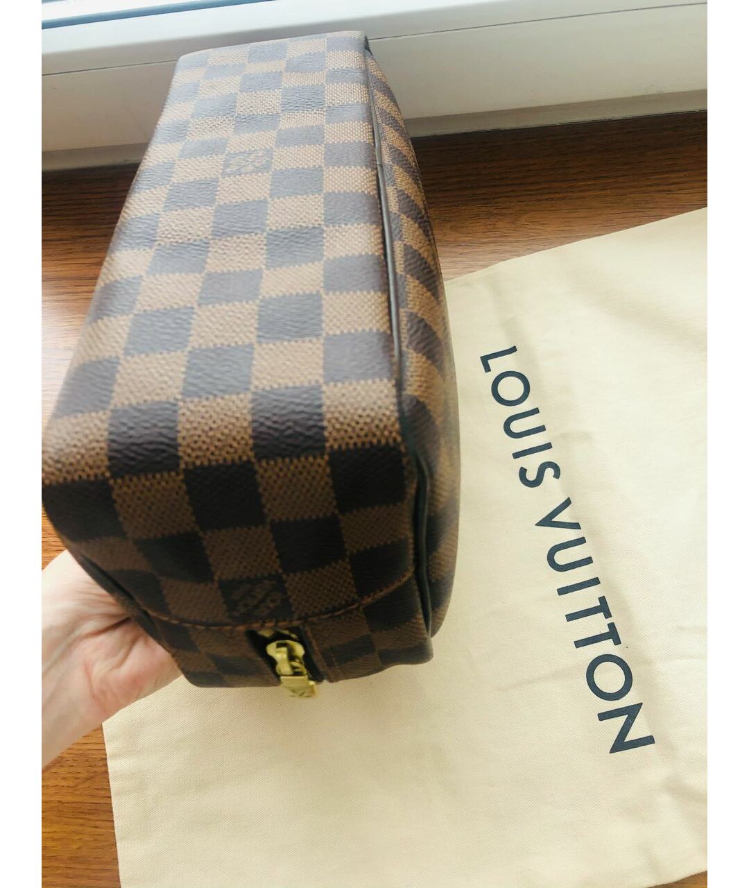 LOUIS VUITTON PRE-OWNED Коричневая косметичка, фото 2