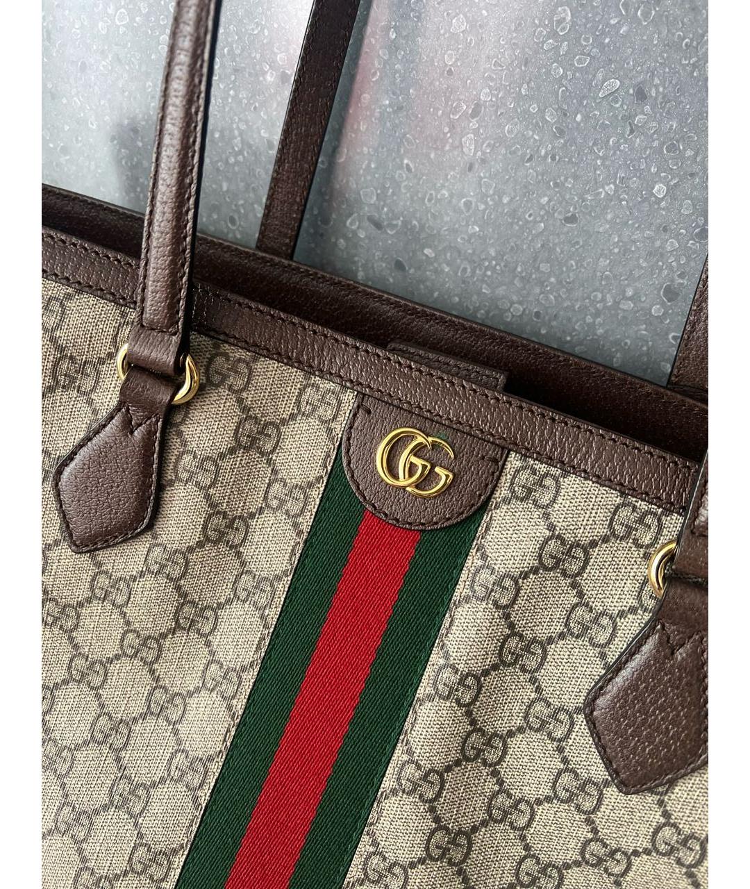 GUCCI Коричневая сумка тоут, фото 7