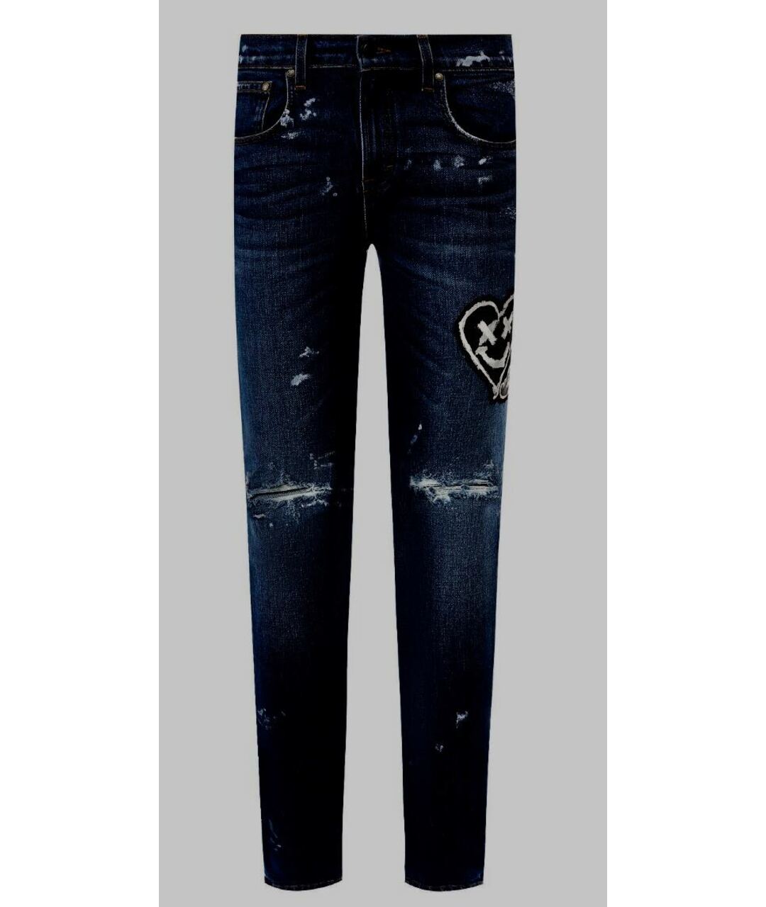 DOMREBEL Темно-синие хлопковые джинсы слим, фото 9
