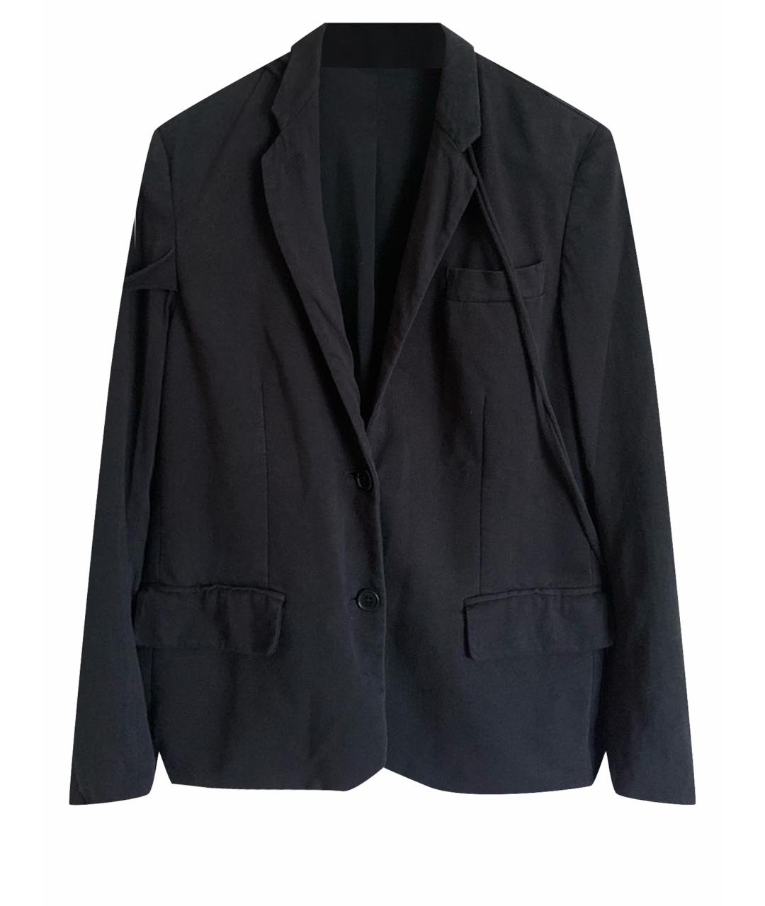 HELMUT LANG Черный хлопковый жакет/пиджак, фото 1