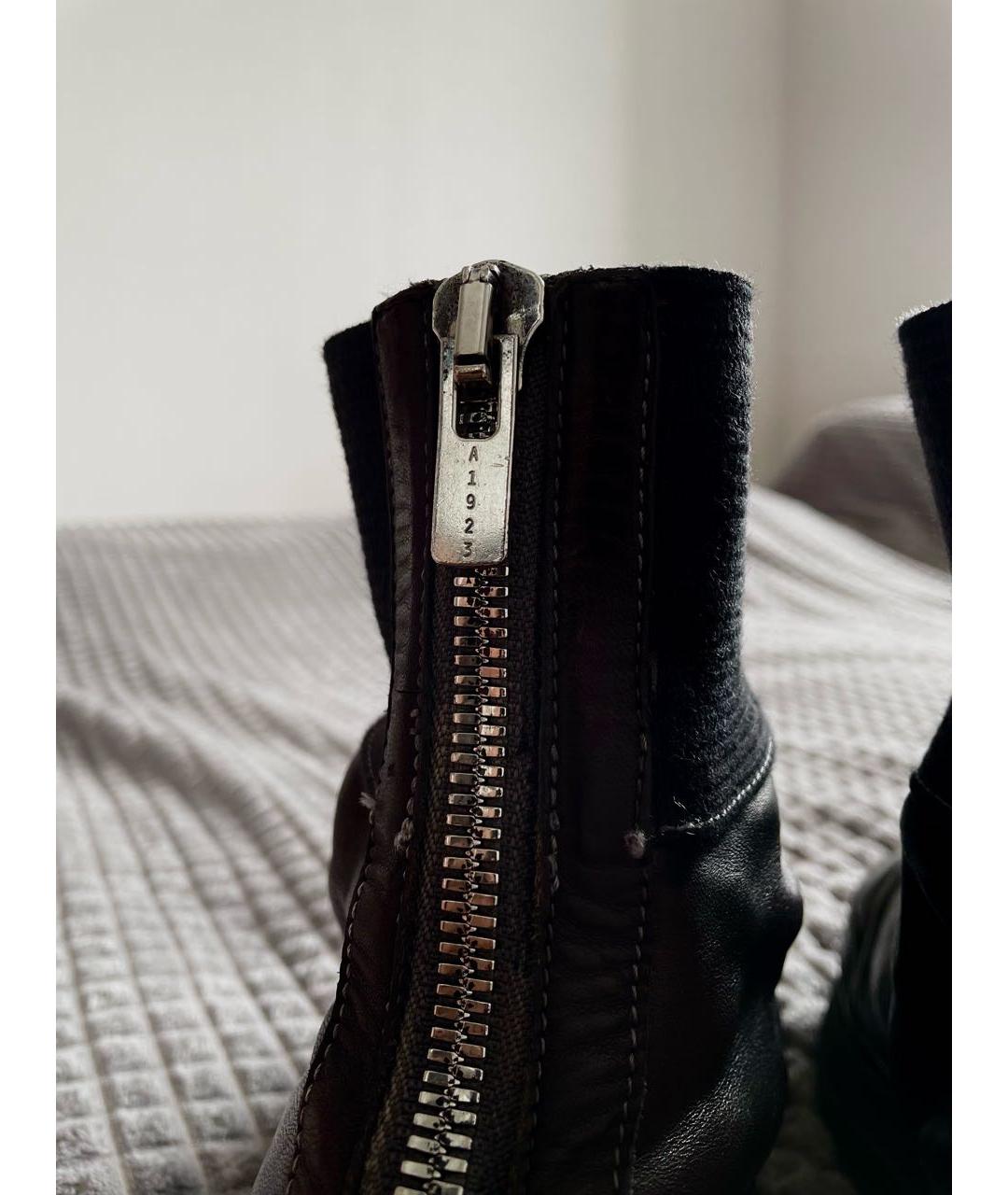 A DICIANNOVEVENTITRE Коричневые кожаные высокие ботинки, фото 5