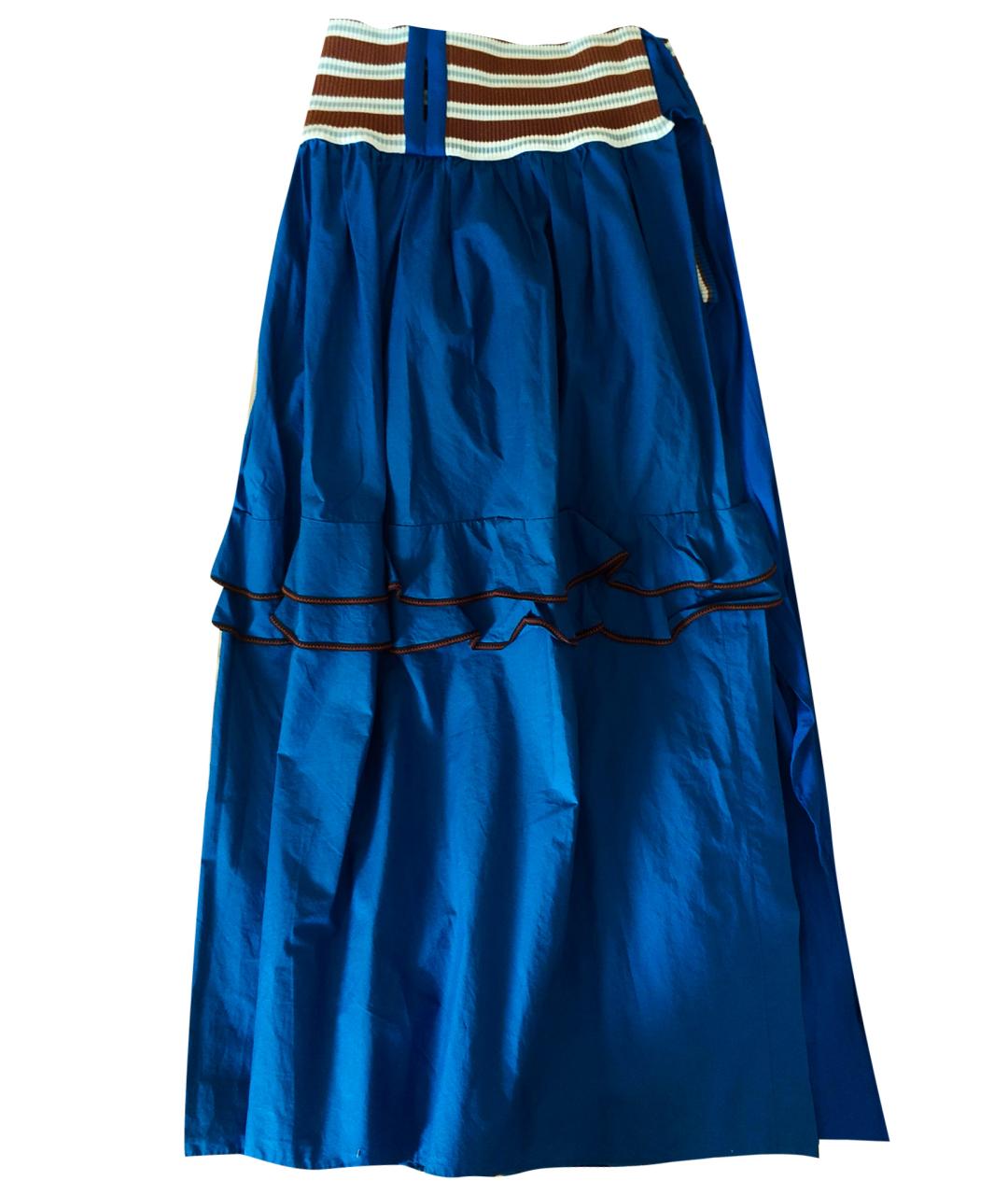 MARNI Синяя юбка миди, фото 1
