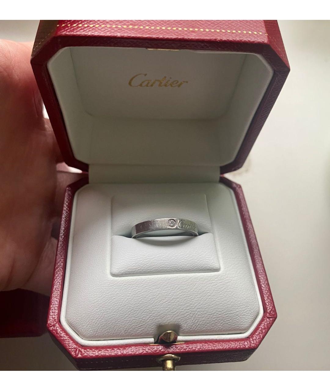 CARTIER Белое платиновое кольцо, фото 2