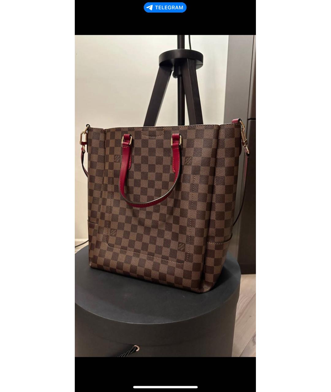 LOUIS VUITTON Коричневая сумка тоут, фото 5